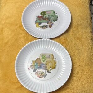 Vintage Truck Party Plates - Green and Yellow